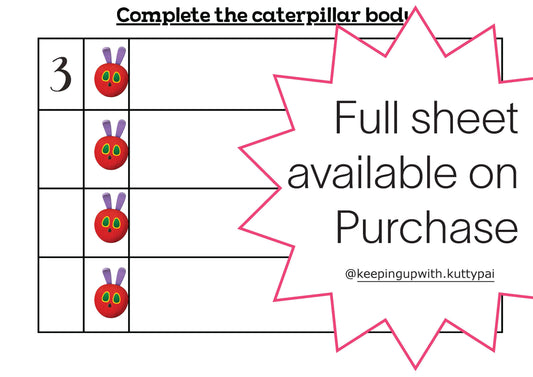 Caterpillar Worksheet